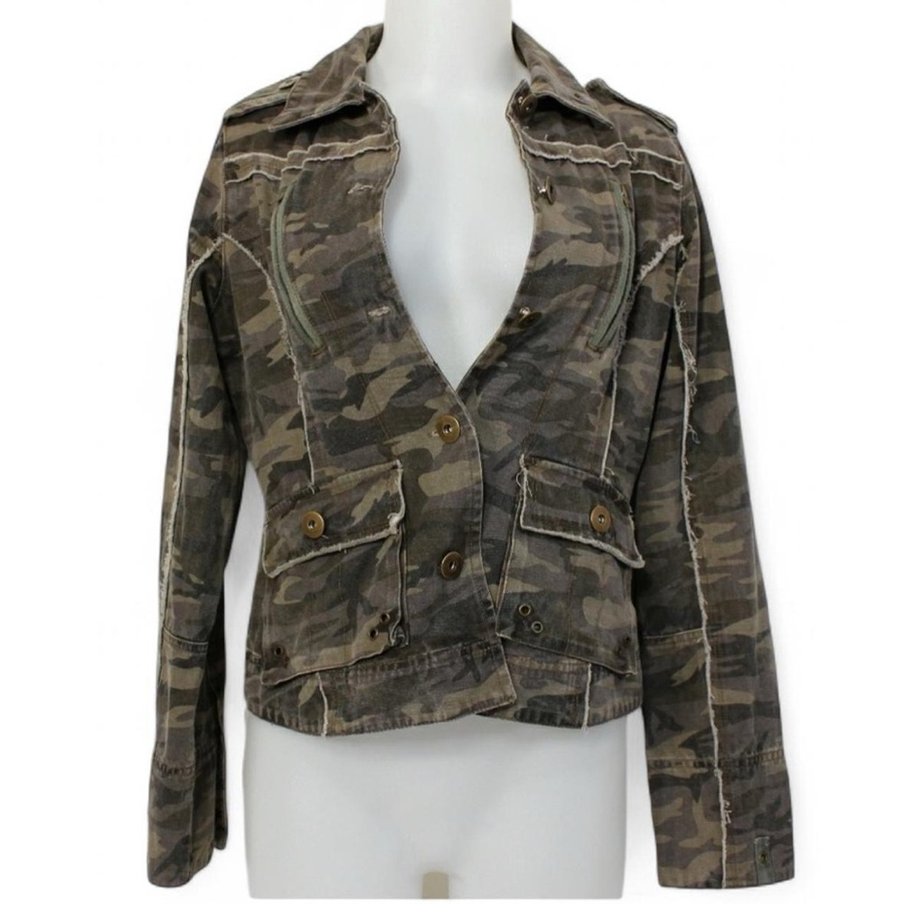 Y2K Vintage Wet Seal Camo Embroidery Jacket - Picture 2 of 6